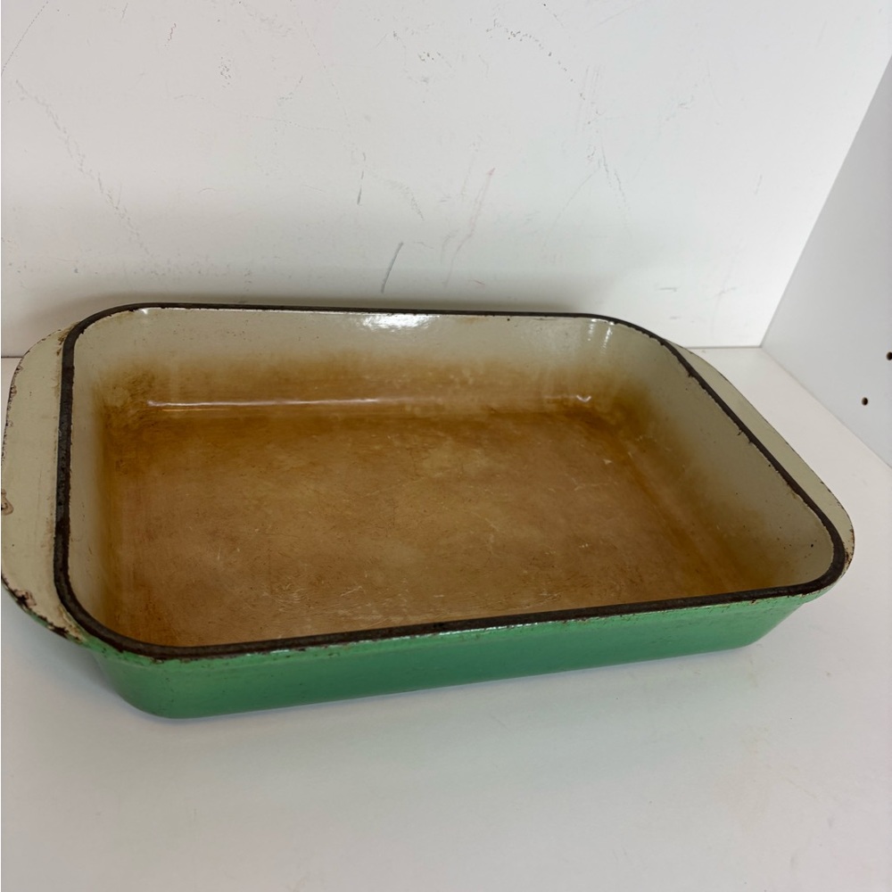 Le Creuset #30 Red Enamel Cast Iron Baking Casserole Roasting Pan France 13x8x2